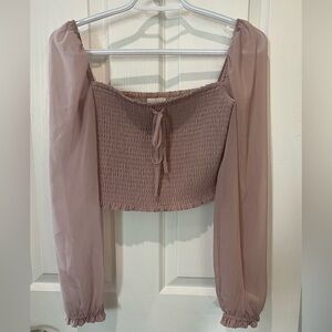 Wilfred Sheer Long Sleeve Crop shirt